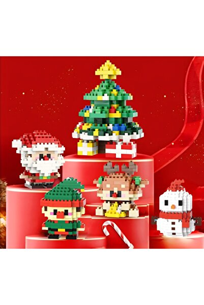 DEK Bricks New Year Special Series Pine Tree and Snowman 2-Piece Building Blocks Set Puzzle Gift