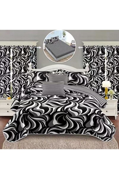 CumparaMisim Double Bed Linen Set with Elastic, Fine, 8 Pieces