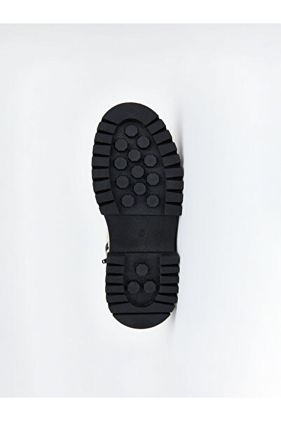 LC Waikiki LCW STEPS Ekru Deri Görünümlü Kız Çocuk Bot