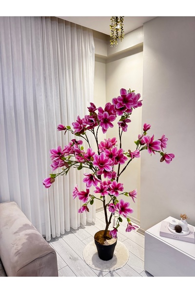 BY EDA İLHAN ÇİÇEKÇİLİK YAPAY Manolya Ağaç - Gerçek görünüm - Kolay kurulum- ...