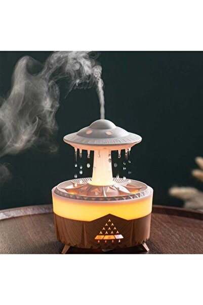 Generic Raindrop Ultrasonic Humidifier & Aromatherapy Diffuser (Ambient Light, 4-Timer, Remote)
