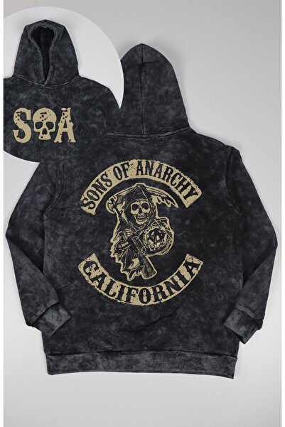 Fuddy Moda Unisex Oversized Sons of Anarchy California Back Printed Hooded Wa...