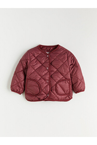 LC Waikiki Crew Neck Quilted Patterned Girl's Coat