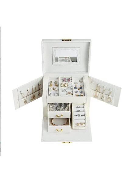 fulina Jewelry Organizer, Necklace Rings Case, Large Capacity, Compact Portable, for Jewelry Lovers