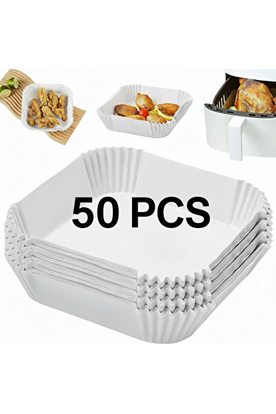 RELAXY Air Fryer Disposable Paper Liner, Air Fryer Liners Square, 20*20*4.5 Square white