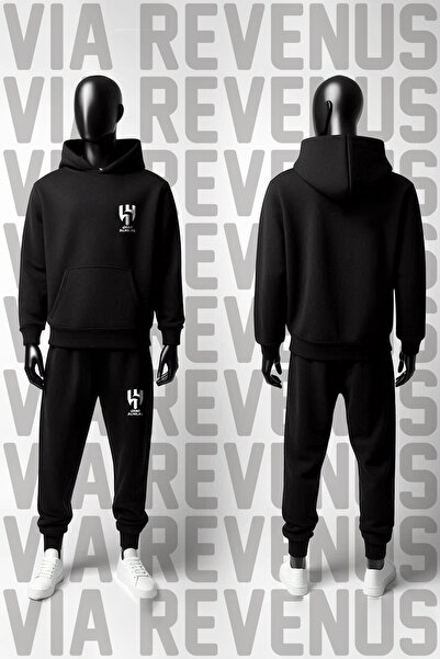 Vordevia Al Hilal Printed Hooded Sweatshirt and Sweatpants Unisex Sportswear Set
