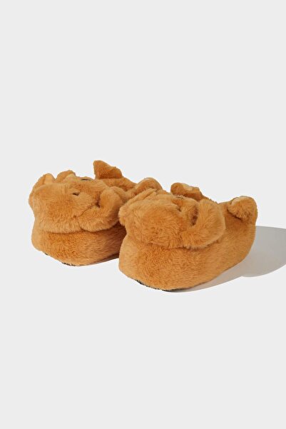 DeFacto Girl's Dog-Themed Flat Sole Slippers F1510A825Wn
