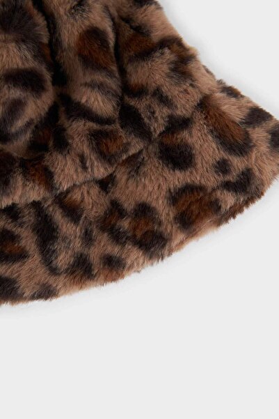 DeFacto Women's Leopard Print Bucket Hat E9952Axns