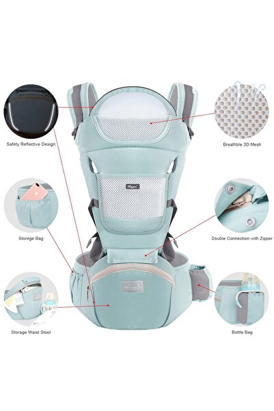 COOYA Baby Carrier Newborn to Toddler Baby Wrap Carrier with Hip Seat Kangaroo
