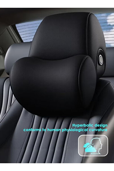 Generic Lumbar Support Pillow & Car Headrest Neck Pillow for Driving with Adjustable Strap Ergonomic Design