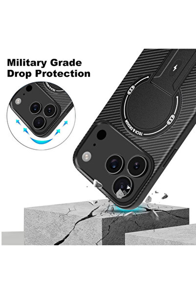 Generic Magnetic Case for iPhone 17 Pro Max，Phone Holder，Solid Color Premium Shockproof Protective Cover