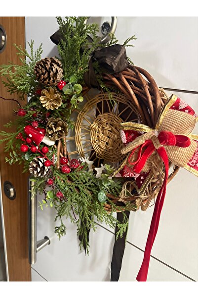 Hasır Rttn yeni yıl kapı süsü