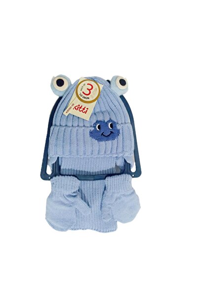 Kitti Baby Boy Scarf Beanie Glove Set 0-18 Months