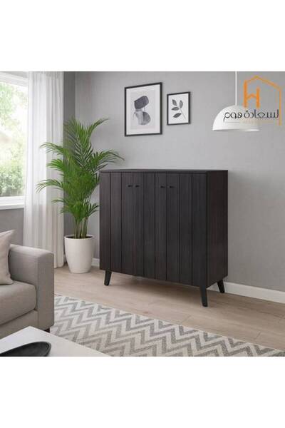 Al Saada Home Limited Quantity Multi-use Shoe Cabinet - 91×34×90 - Brown