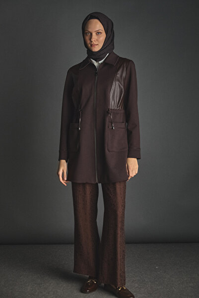 Setrms Deri Kombinli Kuşaklı Kap