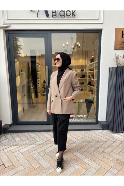 QOOQ STORE 26FW625 Γυναικείο μπουφάν άνετο και άνετο βιζόν