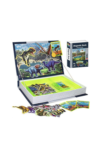 Krista Carte cu 18 puzzle-uri magnetice Lumea Dinozaurilor, 57 de piese