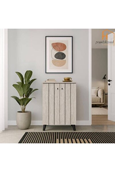 Al Saada Home Multi-use Shoe Cabinet 91x34x60 cm - Beige