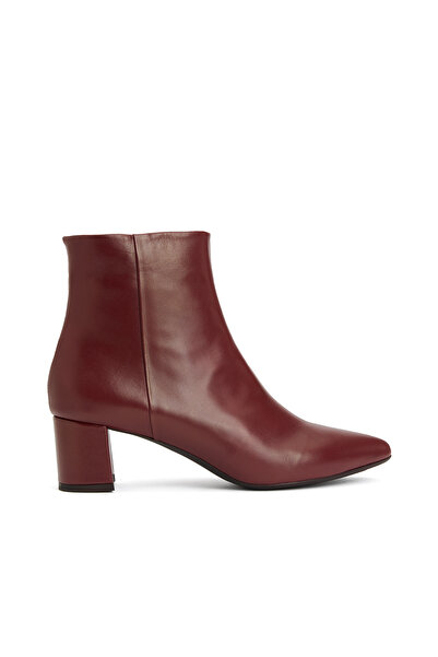 Dıvarese Bordo Kadın Deri Bot