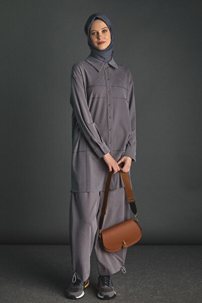 Setrms Spor Dikiş Gizli Patlı Lyocell Tunik