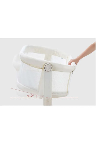 Brevi Vicino Air Feel Mesh Foldable Bedside Crib - Grey Mesh