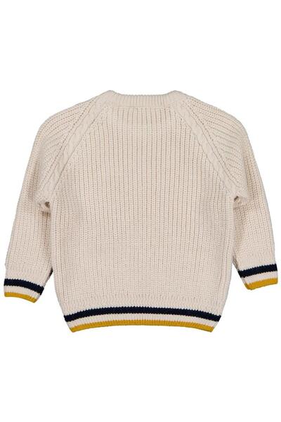 Civil Boys Kaplan C Embroidered Sweater - Beige 2-3 Years