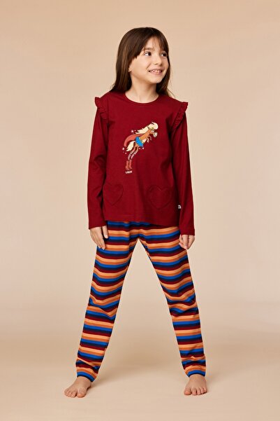 Woody بيجامة للفتيات من عمر 2-8 سنوات - بلج - 495 صن دريد توماتو