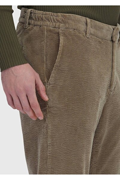 Ramsey Mink Plain Woven Jogging Fit Velvet Casual Cotton Blend Pants