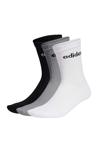 adidas Ic1302 C Lin Crew 3P Socks Grey-White-Black