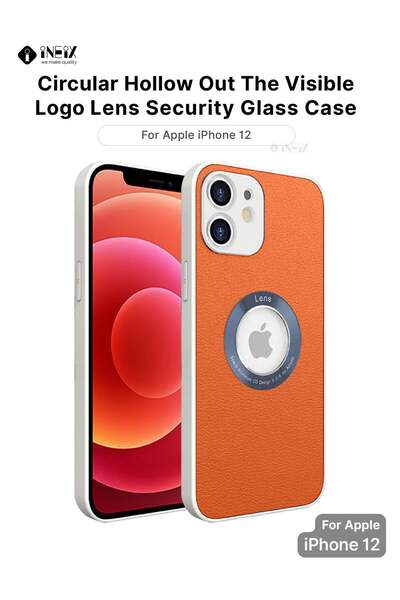 ineix غطاء حماية مع عدسة شعار مرئية لهاتف Apple iPhone 12