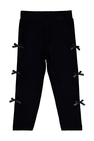 Civil Girls Bowknot Tights for Ages 2-5 - Black 5-6 Years Old