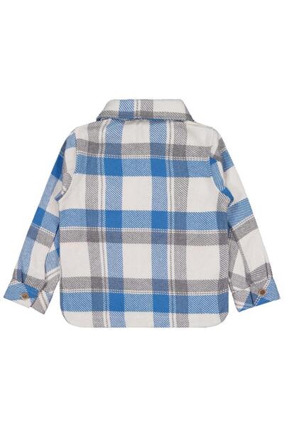 Civil Boys Çift Cepli Ekoseli 2-5 Yaş Gömlek - Mavi 5-6 Yaş