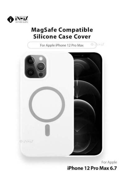 ineix MagSafe Compatible Silicone Case Cover For Apple iPhone 12 Pro Max (6.7)