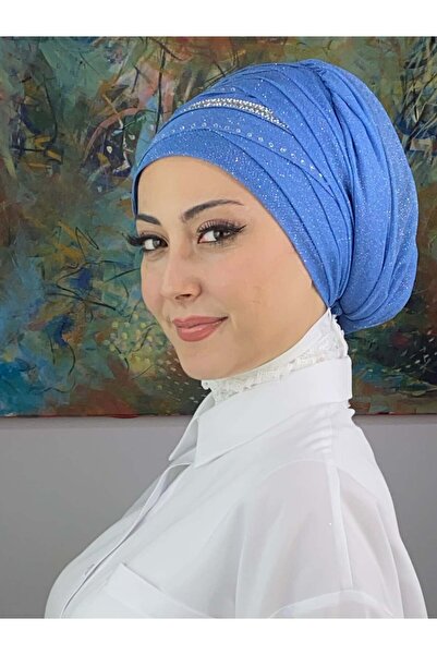 BUTİKAMBAR Striped Detail Bonnet Shawl