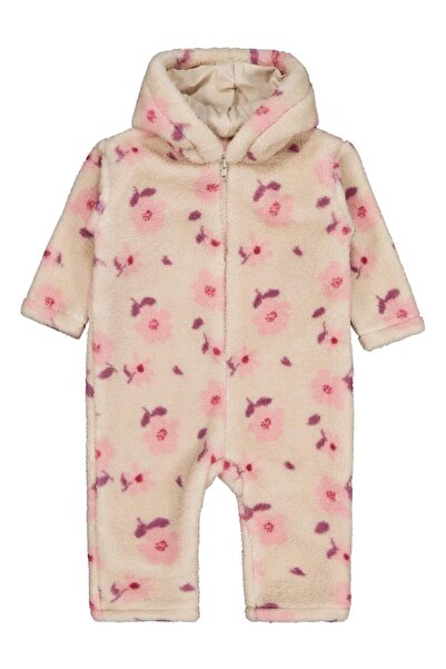 Civil Baby Flower Printed 6-18 Months Jumpsuit - Beige 6-9 Months