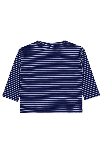 Civil Boys Horizontal Striped 2-5 Years Old Sweatshirt - Navy Blue 5-6 Years Old