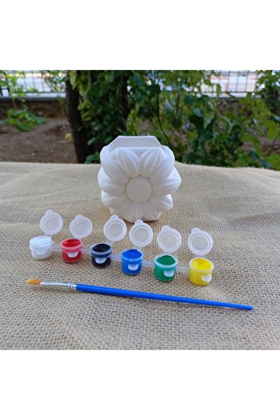 by burcu doğan AYÇİÇEĞİ KALEMLİK // 1 ADET OBJE + 1 ADET 6 RENK AKRİLİK BOYA+...