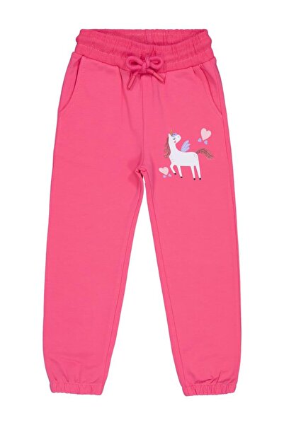 Civil Girls Pantaloni de trening cu imprimeu Unicorn pentru 2-5 ani - Roz pen...