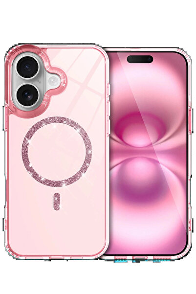 Litae غطاء ليتاتريند آيفون 16 لايف دايموند ماج سيف - وردي