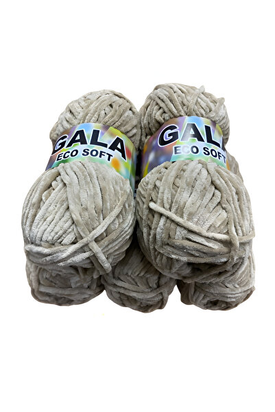 Gala Еко мека кадифена прежда за плетене, комплект от 5 броя, 500 г