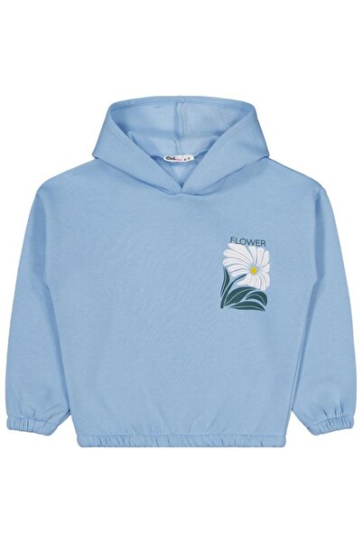 Civil Girls سويت شيرت فلاور مطبوع للأعمار من 10 إلى 13 سنة - أزرق للأعمار من ...