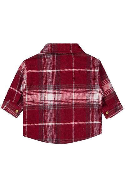 Civil Baby Lumberjack 6-18 Months Shirt - Burgundy 6-9 Months