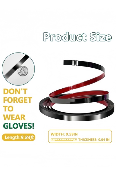 Generic Peel and Stick Metal Trim, Self-Adhesive Wall Trim, Glossy Peel and Stick PVC Molding Trim