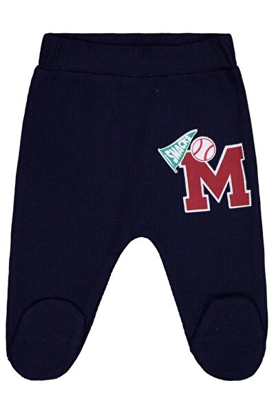 Civil Baby M Baskılı 1-9 Ay Tek Alt Bebe - Lacivert 9-12 Ay