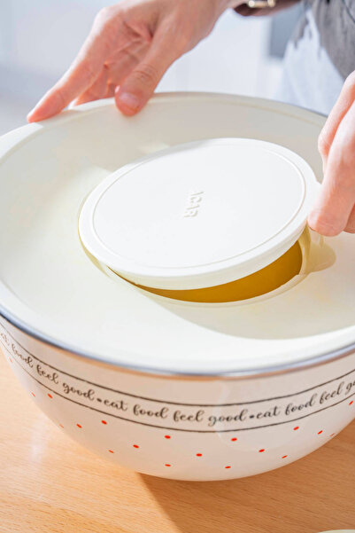 ACAR Feel Good Enamel Mixing Bowl with Grater - 30 cm