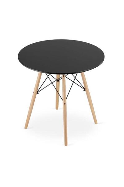 Artool Scandinavian style table, Artool, round, MDF and wood, black and , 80x72 cm