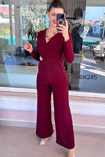 İnce Topuk Scuba Crepe Buckle Set 6K245