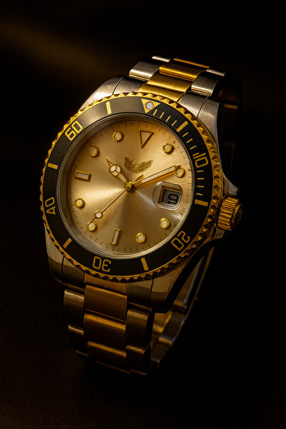 AndraRose Styles Ceas Barbatesc Premium - Silver & Gold Edition