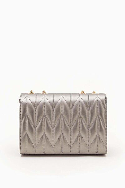 Levidor Platin Gold Zincirli Kapitone Omuz Çantası