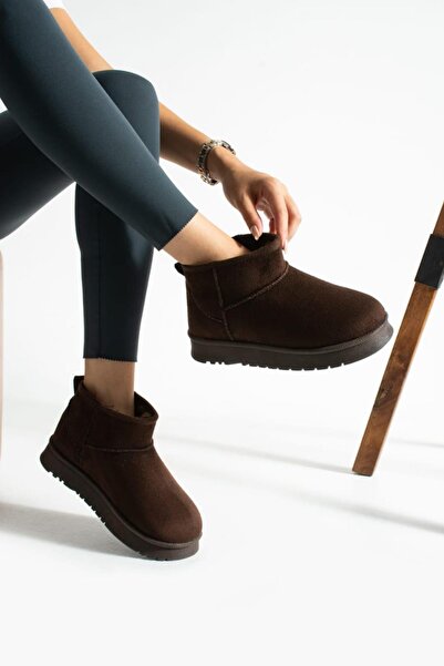 Neon Shoes Women's Suede Fur-Lined Wool Thick-Soled Winter Ankle Short Ug Boots & Booties